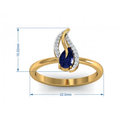 Sary Blue sapphire & diamond Ring in gold